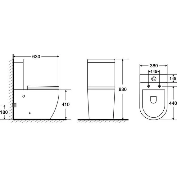 Унитаз-компакт безободковый Azario Corsa AZ-2062S с крышкой микролифт - фото, картинка 15 Унитаз-компакт безободковый Azario Corsa AZ-2062S с крышкой микролифт - фото 15