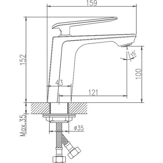 Душевой комплект Haiba: Душевая стойка HB24548-8 + смеситель для раковины HB10548-8, цвет белый/хром - фото 7