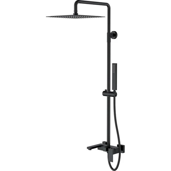 Душевая стойка Boheme Qubic 478-B, чёрный матовый, Цвет производителя: чёрный матовый - фото 