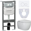Инсталляция с подвесным унитазом Ceramicanova Play Rimless CN3001_1001W_1000 - фото 