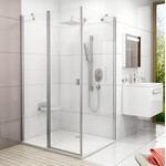 Душевое ограждение Ravak Chrome CRV2+CPS 90х100 см, сатин/прозрачное - фото 