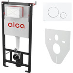 Инсталляция для подвесного унитаза Alcaplast AM101/1120-4:1 RU M670-0001 (кнопка смыва белая) - фото 