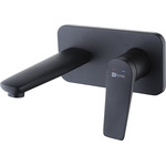 Смеситель для раковины настенный Lemark Bronx LM3726BL, черный - фото 