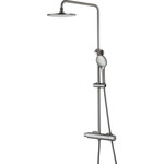 Душевая стойка с термостатом Lemark Bronx LM3770GM, графит - фото 