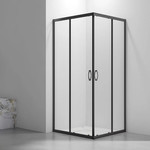 Душевое ограждение Veconi Rovigo 90x80 см RV101B-8090-01-C4, чёрный/прозрачное - фото 