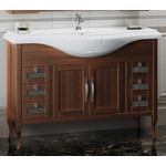 Тумба напольная с раковиной Opadiris Мираж 120 см, орех - фото 