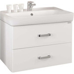 Тумба подвесная с раковиной Акватон Америна 80 см 1A1377K1AM010, белый - фото 