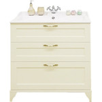 Зеркало Акватон Леон 80 см 1A186402LBPR0, дуб бежевый - фото 3