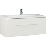 Тумба подвесная с раковиной Акватон Мадрид 100М см 1A126901MA010, белый - фото 