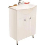 Тумба напольная с раковиной Акватон ФИДЖИ 60 см 1A1796K0FG010, белый - фото 