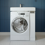 Тумба напольная с раковиной-столешницей Акватон Лондри 80 см 1A2361K0LH010, белый - фото 