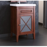 Тумба напольная с раковиной Opadiris Палермо 50 см R, орех - фото 