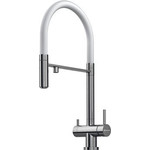 Смеситель для кухни Omoikiri Kanto-BN-WH 4994298, сталь/белый - фото 