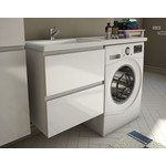 Тумба подвесная с раковиной-столешницей Эстет Dallas Luxe 140 см L, 2 ящика ФР-00002923 - фото 