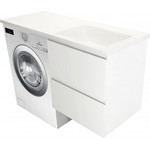 Тумба подвесная с раковиной-столешницей Эстет Dallas Luxe 130 см R, 2 ящика ФР-00002277 - фото 