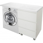 Тумба напольная с раковиной-столешницей Эстет Dallas Luxe 140 см R, 3 ящика ФР-00002912 - фото 