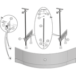 Ванна акриловая Ravak Gentiana 150x150 см CG01000000, Размер - мм: 1500х1500 - фото 4
