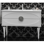 Тумба напольная с раковиной Smile Ибица 120 см, 2 ящика, белый/хром - фото 