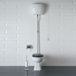 Унитаз-компакт слив вертикальный Globo Paestum PA001.BI (высокий бачок) - фото 