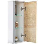 Тумба подвесная с раковиной Aqwella Miami 90 см Mai.01.09/R, белый/беленый дуб - фото 3