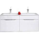 Тумба подвесная с раковиной Aqwella Malaga 120 см Mal.01.12, Цвет фасада: белый - фото 