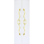 Пенал подвесной Aqwella Clarberg Due amanti 50 см Due.05.05/W/GL, белый/золото - фото 