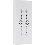 Пенал подвесной Aqwella Clarberg Due amanti 50 см Due.05.05/W/CR, белый/серебро - фото 