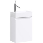 Тумба подвесная с раковиной Aqwella Леон-МР 40 см Ln-МР.01.04/W, Цвет фасада: белый - фото 