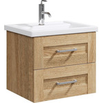 Тумба подвесная с раковиной Aqwella Фостер 60 см FOS01062DS, дуб сонома - фото 