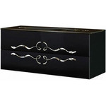 Пенал подвесной Aqwella Clarberg Due amanti 25 см Due.05.25/BLK/CR, черный, (ручки серебро) - фото 2