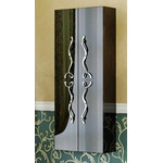 Пенал подвесной Aqwella Clarberg Due amanti 50 см Due.05.05/BLK/CR, черный, (ручки серебро) - фото 