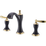 Смеситель для раковины Timo Unari 7511/04F, черный антик/золото - фото 