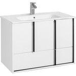 Тумба подвесная с раковиной Акватон Ривьера 80 см 1A2390K1RVX20, белый - фото 