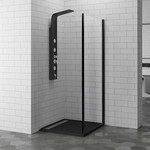 Душевая перегородка RGW Z-02B 80х200 см 06220208-14, черный/прозрачное - фото 