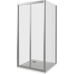 Душевое ограждение Bas Infinity SD+SP C-CH 80х80 см, хром/прозрачное - фото 