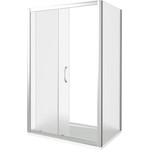 Душевое ограждение Bas Latte WTW+SP G-WE 120х90 см алюминий/матовое - фото 