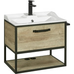 Зеркало Акватон Лофт Фабрик 50 см 1A242502LTDU0, дуб эндгрейн - фото 3