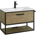 Зеркало Акватон Лофт Фабрик 80 см 1A242602LTDY0, дуб кантри - фото 4