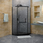 Душевое ограждение RGW HO-081B 100х100 см 350608100-34 (стекло 8 мм), черный/тонированное - фото 