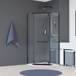 Душевое ограждение RGW HO-081B 90х90 см 350608199-14 (стекло 8 мм), черный/прозрачное - фото 