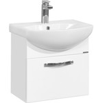 Тумба подвесная с раковиной Акватон Ария 50 см 1A1403K0AA010, белый - фото 