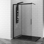 Душевая перегородка RGW WA-13B 140х195 см 34101314-14 с кронштейном в комплекте, черный/прозрачное - фото 