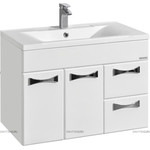 Тумба подвесная с раковиной Акватон Диор 80 см 1A1678K2DR010, белый - фото 