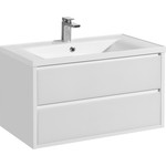 Тумба подвесная с раковиной Акватон Римини 100 см 1A2328K3RN010, белый - фото 