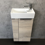 Тумба подвесная с раковиной Comforty Асти 40 см, дуб дымчатый - фото 