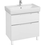 Тумба напольная с раковиной Акватон Дакота 80 см 1A2029K0DAAY0, белый/выбеленное дерево - фото 