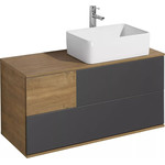 Тумба подвесная со столешницей Акватон Терра 105 см 1A246901TEKA0, дуб кантри/антрацит - фото 