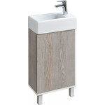 Тумба напольная с раковиной Акватон Эмма 45 см 1A2216K1EAD80, дуб наварра/белый - фото 