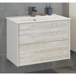 Пенал подвесной Comforty Женева 35 см, дуб белый - фото 2