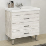 Зеркало-шкаф Comforty Никосия 80 см, дуб белый - фото 3